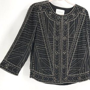 Designer Brand: Velvet, black jacket w/ silver studs, Size Small, NWOT